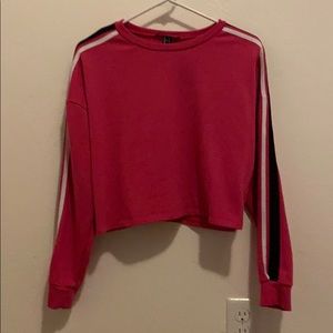 cropped crew neck